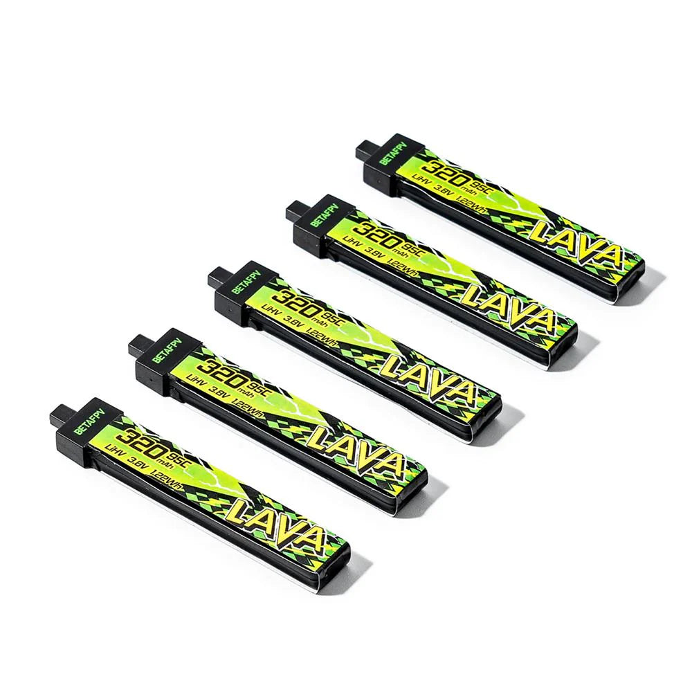 BETAFPV LAVA II 1S 320mAh 4.35v HV 95C BT2.0 Battery (5PCS)