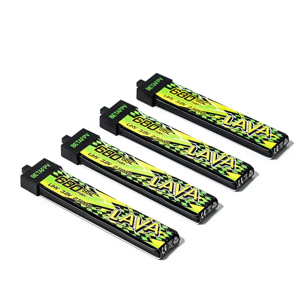 BETAFPV LAVA II 1S 680mAh 4.35v HV 95C BT2.0 Battery (4PCS)