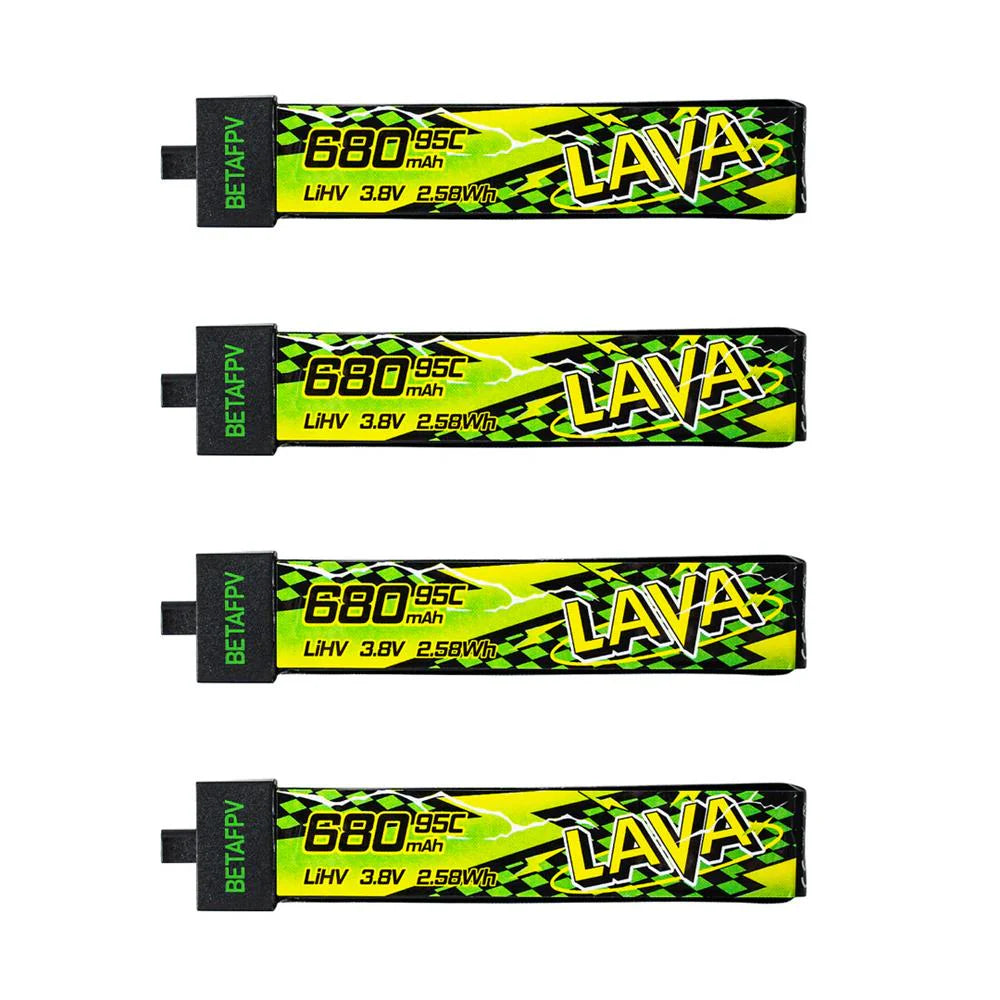 BETAFPV LAVA II 1S 680mAh 4.35v HV 95C BT2.0 Battery (4PCS)