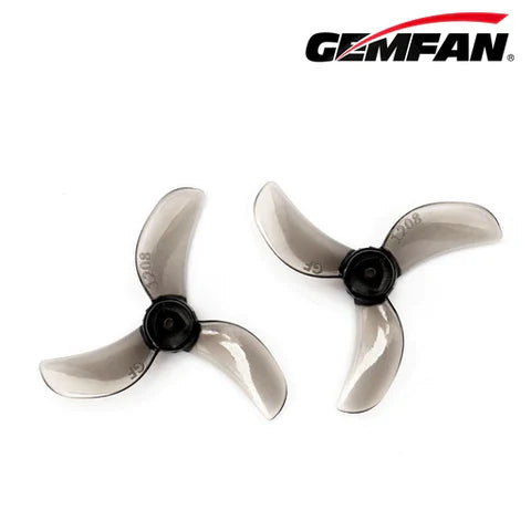 Gemfan 1208 Triblade 31mm 1.5mm shaft *2023* Clear Grey