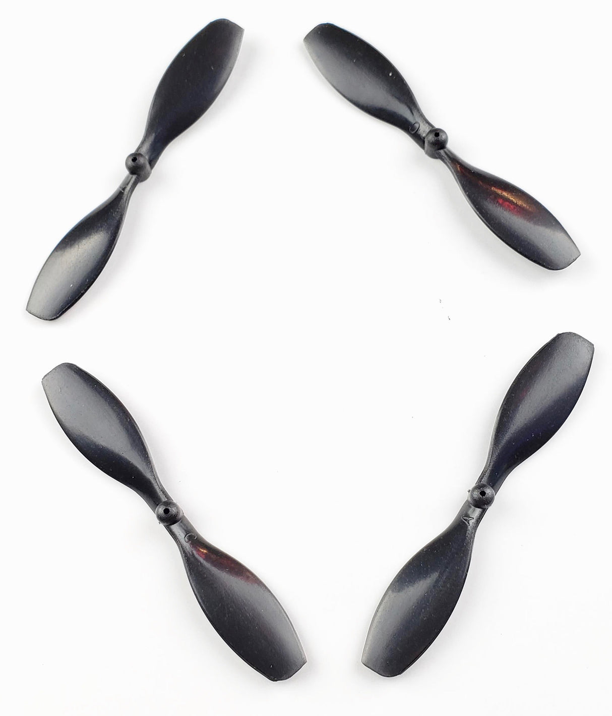 Gemfan 50MM Black 2L 2R ABS Biblade Props (.8mm shaft) - Tiny Whoop