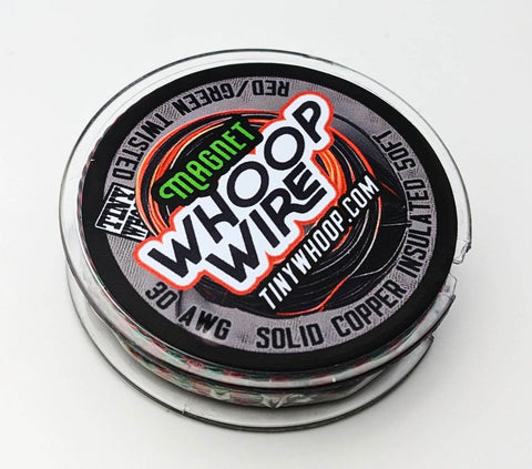 Magnet Whoop Wire - 30AWG 50FT Red and Green twisted