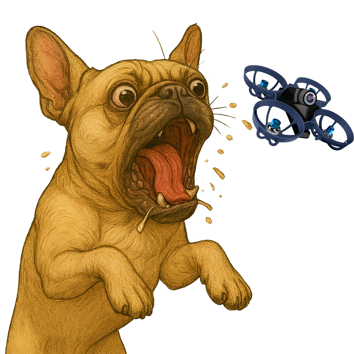 Frenchie Attack Sticker