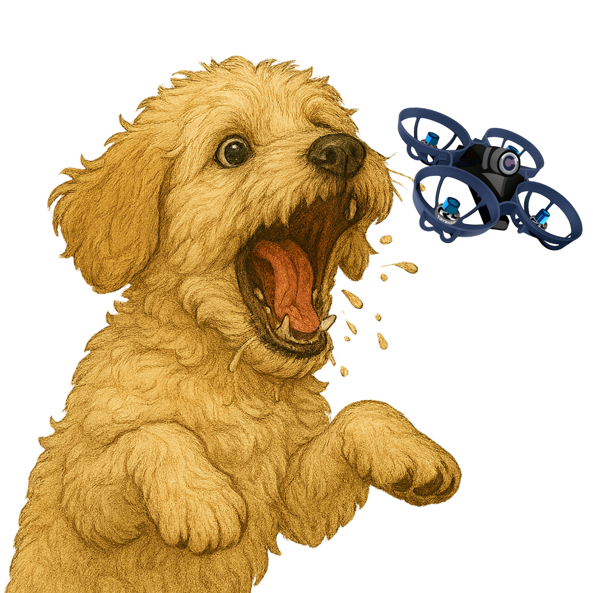 Doodle Attack Sticker
