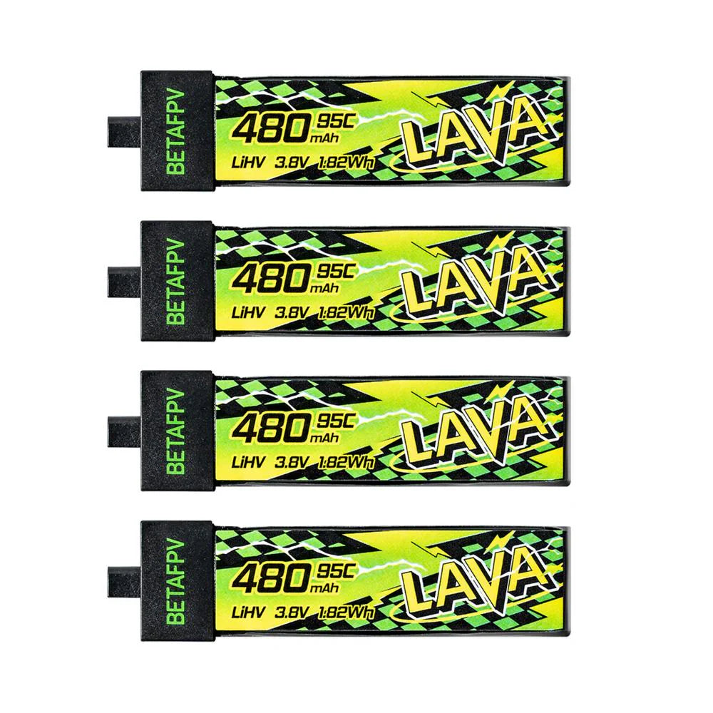 BETAFPV LAVA II 1S 480mAh 4.35v HV 95C BT2.0 Battery (4PCS)