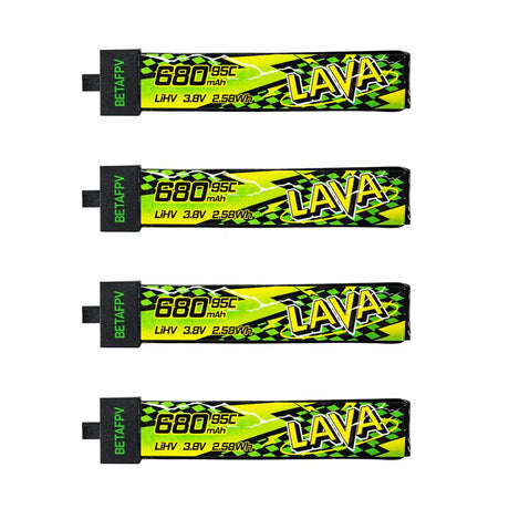 BETAFPV LAVA II 1S 680mAh 4.35v HV 95C BT2.0 Battery (4PCS)