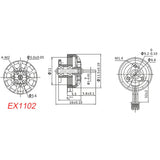 Happymodel EX1102 2S Brushless Motor 1.5mm Shaft