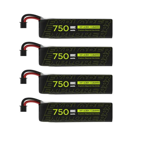 Flywoo Explorer 1S 750mAh HV V2 Battery (4Pcs) - A30 connector