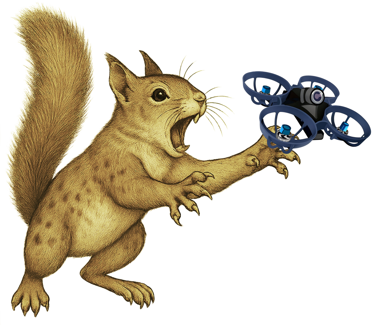 Squirrel Attack Sticker