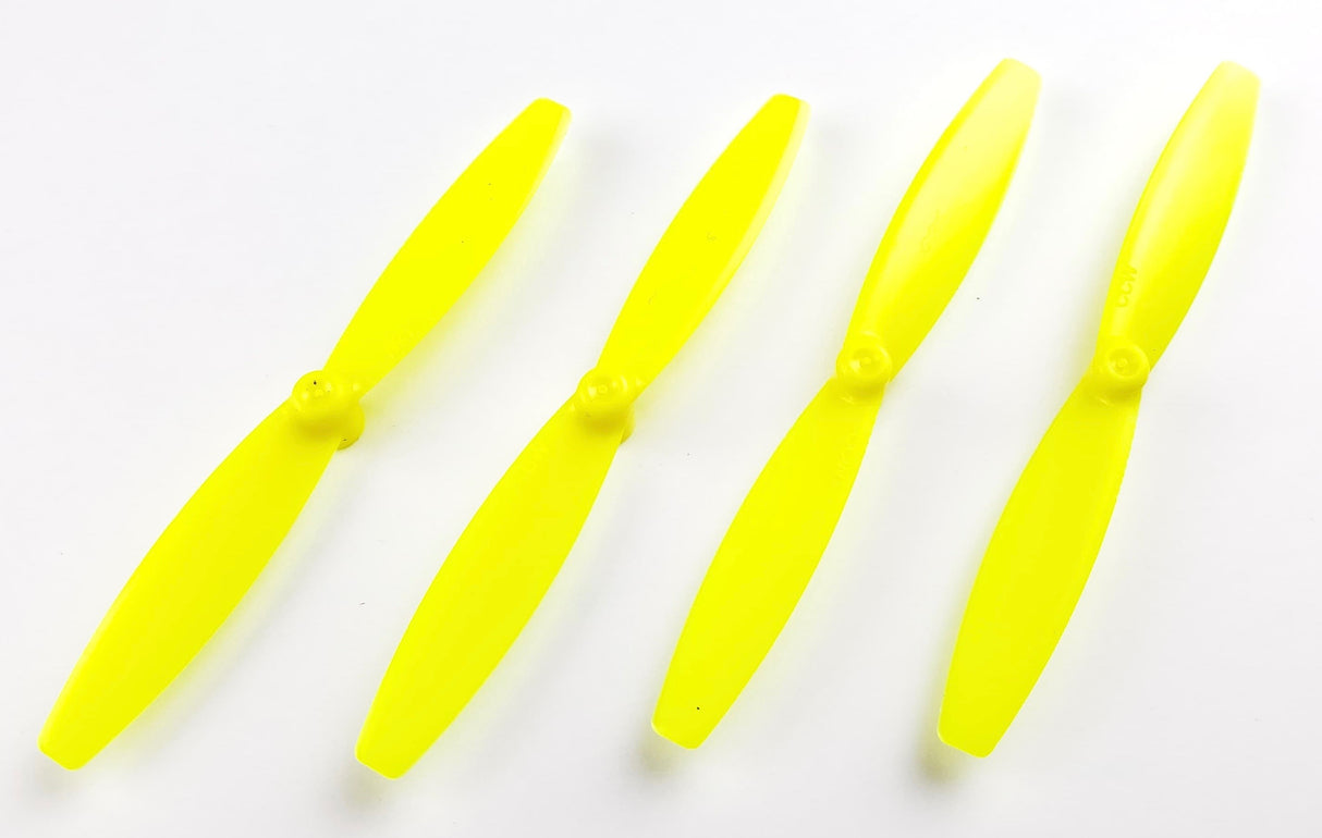 Gemfan 65mm Yellow PC Unbreakable Bibladed Props (1mm Shaft) - Tiny Whoop