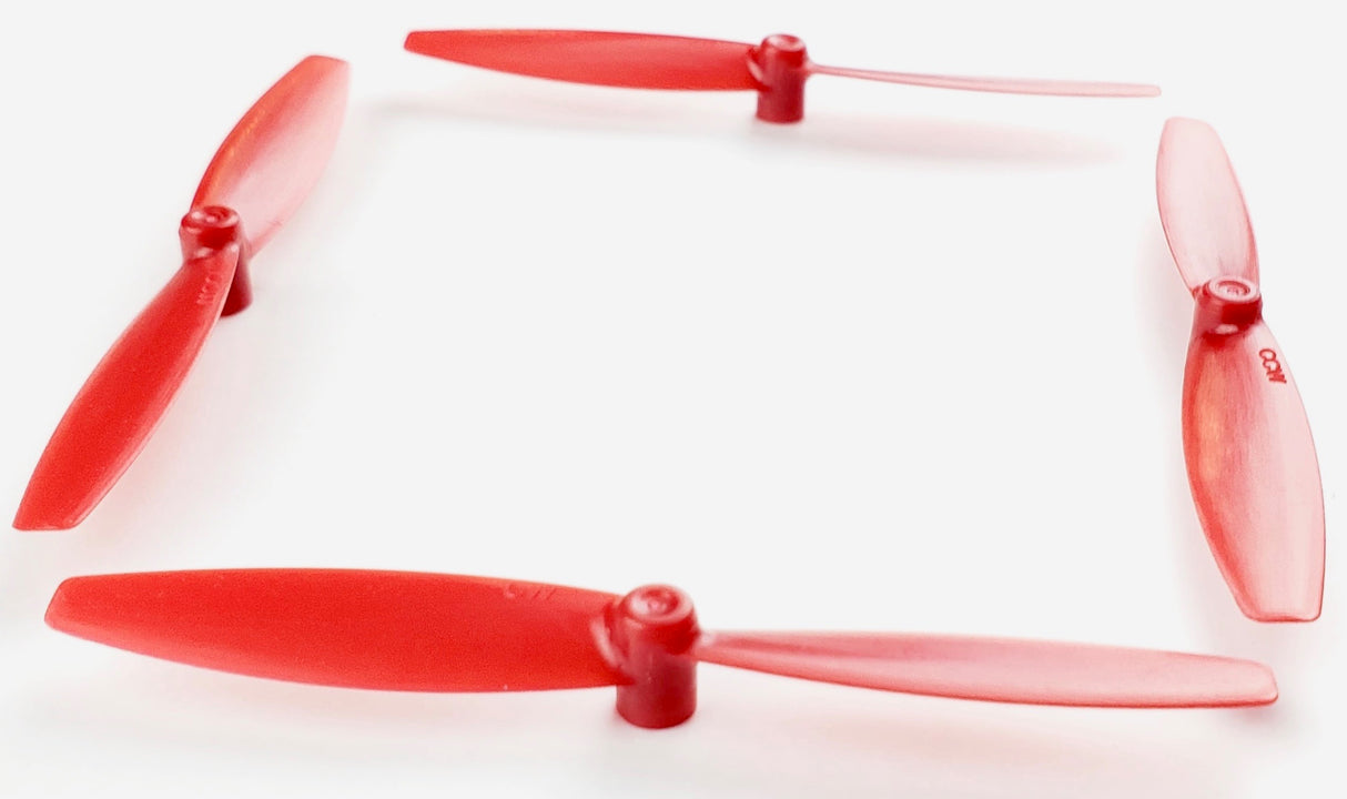 Gemfan RED 65mm Biblade Props (.8mm) ABS - Tiny Whoop