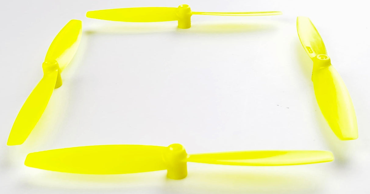 Gemfan 65mm Yellow PC Unbreakable Bibladed Props (1mm Shaft) - Tiny Whoop