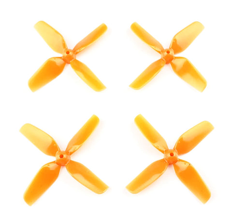 HQ Prop 4 Bladed 40mm 1.6X1.6X4 1.5mm Shaft - Orange - Tiny Whoop